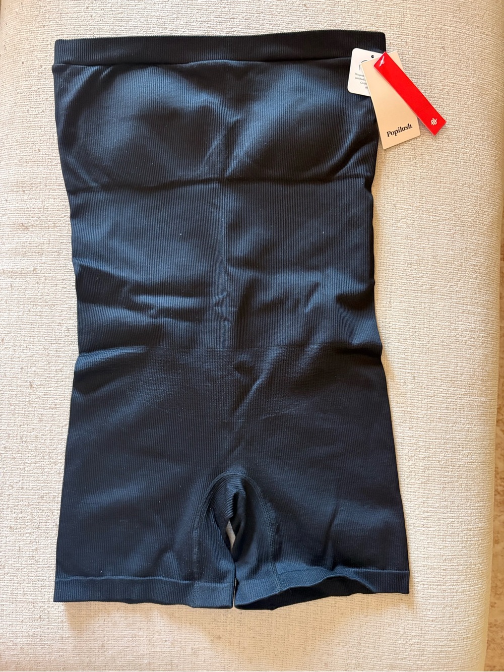 Black Ribbed Strapless Romper-Popilush Shapewear